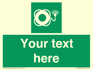 Custom sign safe condition Lifebuoy with light